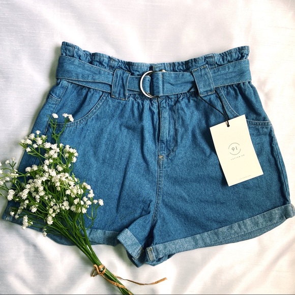 ♡ Cotton On High Paperbag Shorts ♡ - Picture 1 of 4